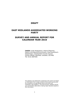 East Midlands Aggregates Working Party