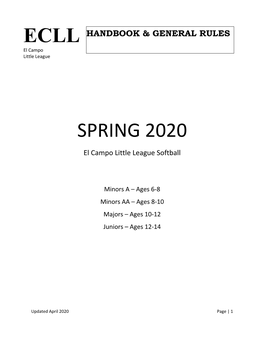 Ecll Spring 2020