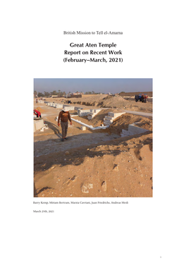 Great Aten Temple Report on Recent Work (February–March, 2021)
