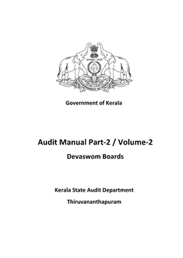 Audit Manual for Kerala State Audit Department