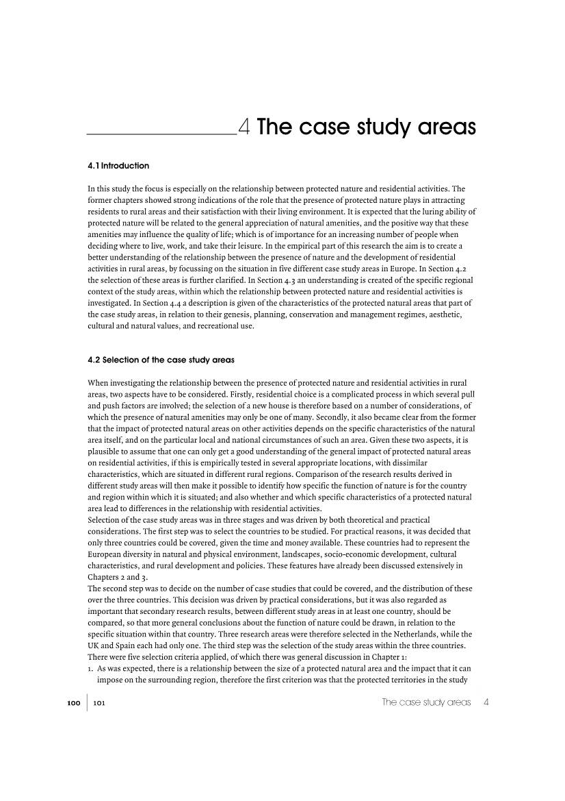 4 the Case Study Areas