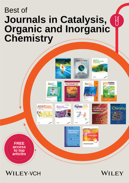 Journals in Catalysis, Organic and Inorganic Chemistry