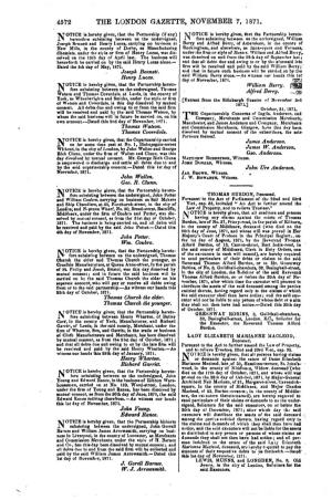 4572 the London Gazette, November 7, 1871