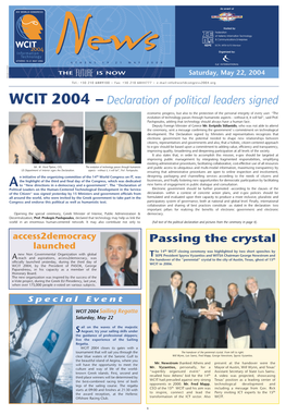 WCIT 2004 – Declaration of Political Leaders Signed