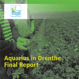 Aquarius in Drenthe Final Report Farmers As Water Managers