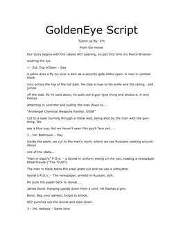 Goldeneye Script
