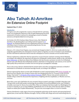 Abu Talhah Al-Amrikee: an Extensive Online Footprint