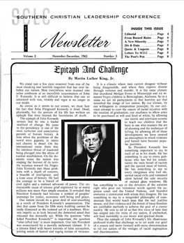 SCLC Newsletter November-December, 1963