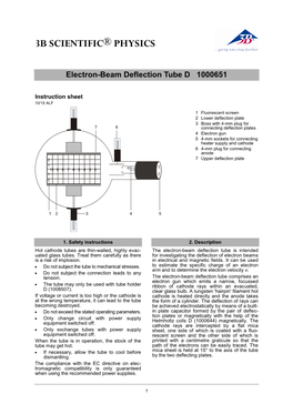 Electron-Beam Deflection Tube D 1000651