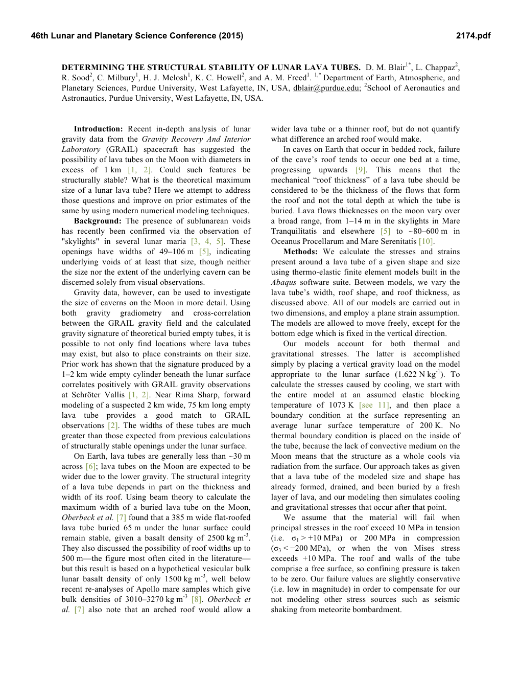 Determining the Structural Stability of Lunar Lava Tubes