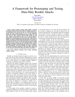 A Framework for Prototyping and Testing Data-Only Rootkit Attacks