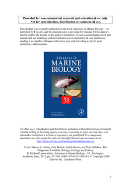 The Patagonian Toothfish: Biology, Ecology and Fishery