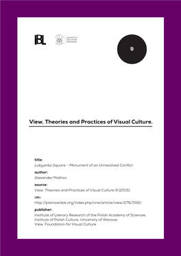 View. Theories and Practices Ofvisual Culture