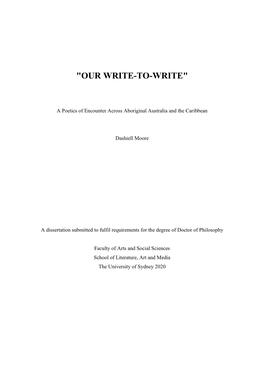 "Our Write-To-Write"