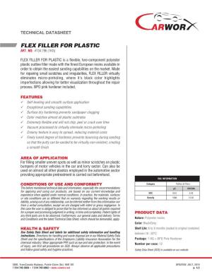 Flex Filler for Plastic Art