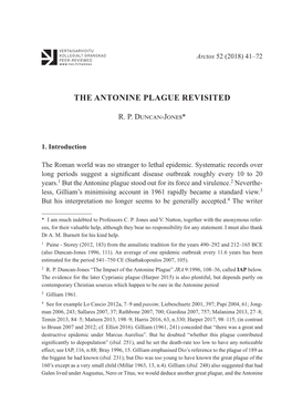 The Antonine Plague Revisited