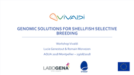 Genomic Solutions for Shellfish Selective Breeding