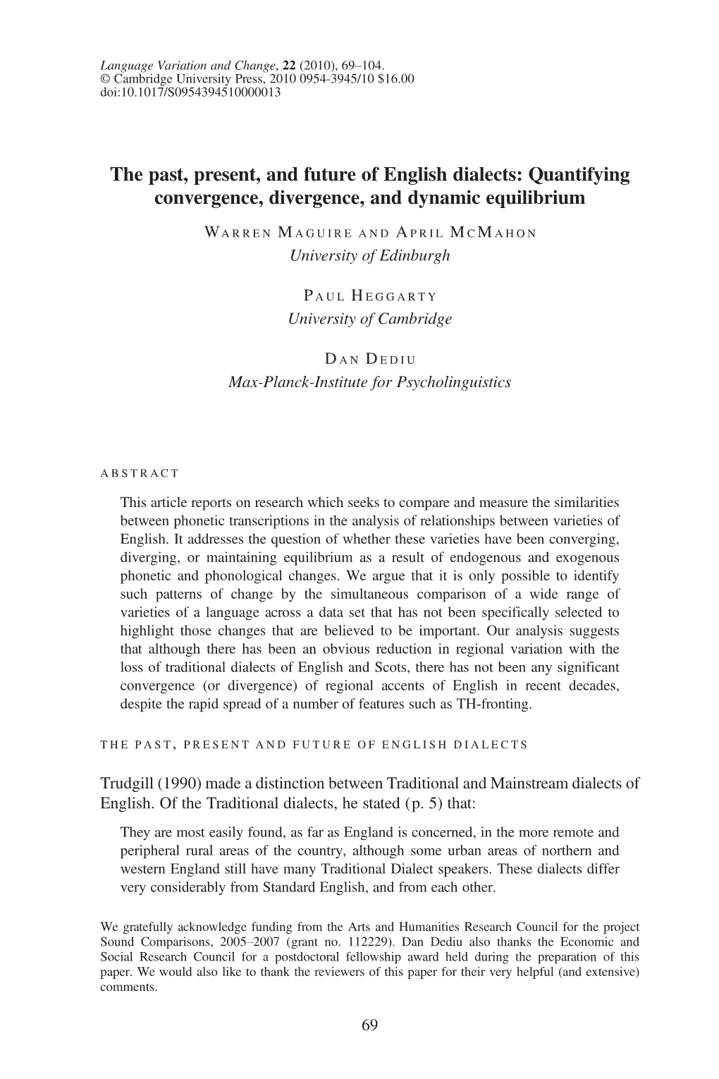 the-past-present-and-future-of-english-dialects-quantifying