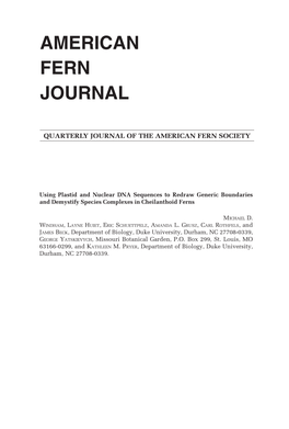 American Fern Journal