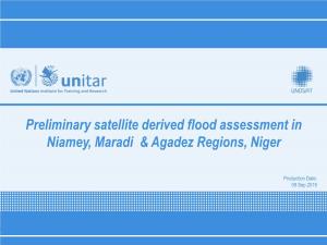 Preliminary Satellite Derived Flood Assessment in Niamey, Maradi & Agadez Regions, Niger