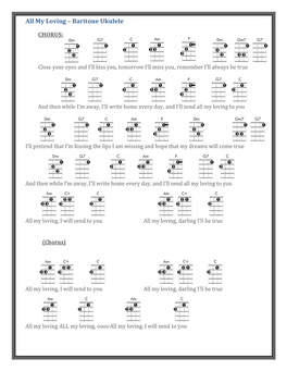 All My Loving – Baritone Ukulele