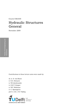 Hydraulic Structures General