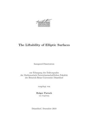 The Liftability of Elliptic Surfaces