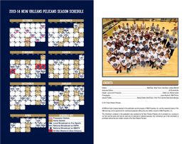 2013-14 New Orleans Pelicans Season Schedule
