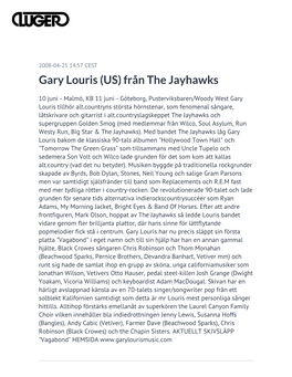 Gary Louris (US) Från the Jayhawks