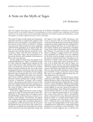 A Note on the Myth of Tages