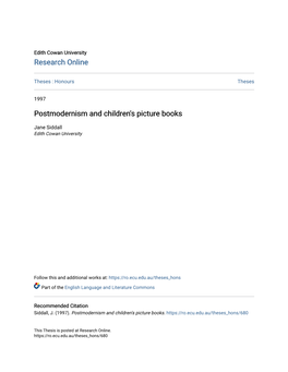 Postmodernism and Children's Picture Books