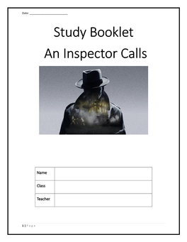 Study Booklet an Inspector Calls