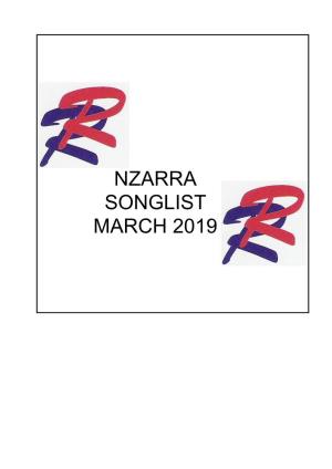 Nzarra Songlist March 2019 Slow Songs Start