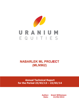 Nabarlek Ml Project (Mln962)