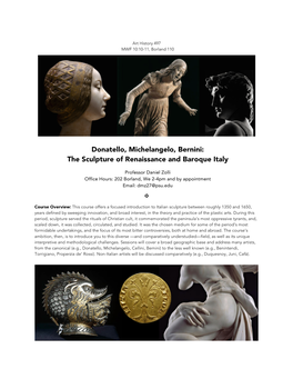 Donatello, Michelangelo, Bernini: the Sculpture of Renaissance and Baroque Italy