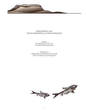 PROCEEDINGS of the NINTH CONFERENCE on FOSSIL RESOURCES
