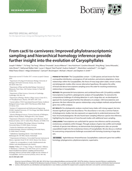 From Cacti to Carnivores: Improved Phylotranscriptomic Sampling and Hierarchical Homology Inference Provide Further Insight Into the Evolution of Caryophyllales