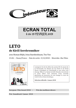 Leto Ecran Total