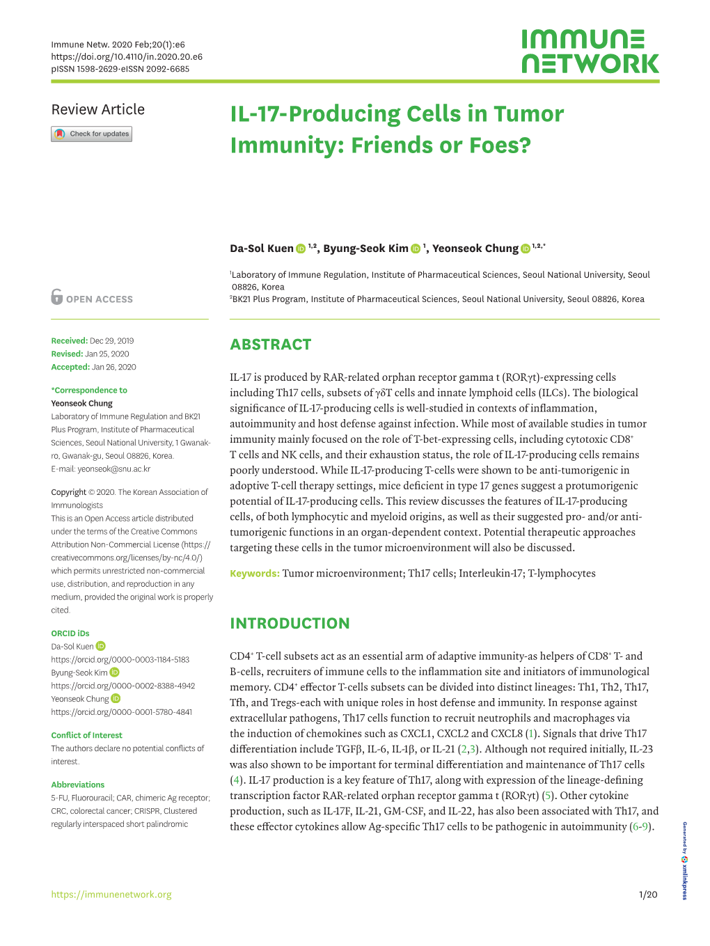 IL-17-Producing Cells in Tumor Immunity: Friends Or Foes?