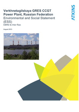 Verkhnetagilskaya GRES CCGT Power Plant, Russian Federation Environmental and Social Statement (ESS) EBRD & Inter Rao