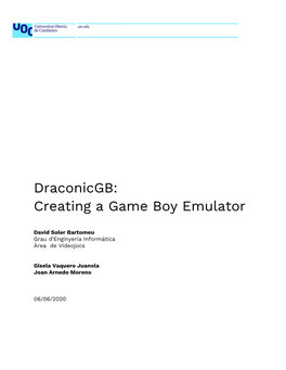 Creating a Game Boy Emulator