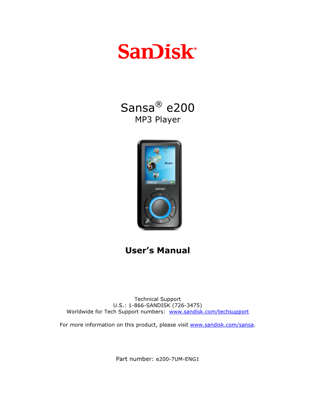 Sansa® E200 MP3 Player