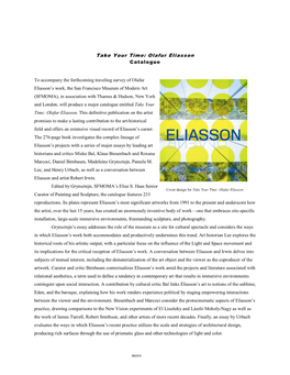 Olafur Eliasson Catalogue to Accompany the Forthcoming