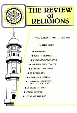 The Review of Religions, June 1990