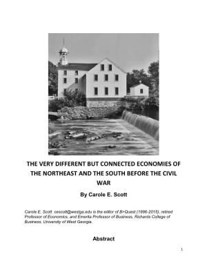 The Very Different but Connected Economies of the Northeast and the South Before the Civil War
