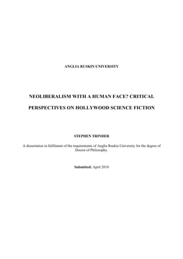 Neoliberalism with a Human Face? Critical Perspectives on Hollywood