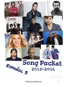 SP3 Song Packet 15-16 Website