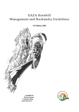 EAZA Hornbill Management and Husbandry Guidelines