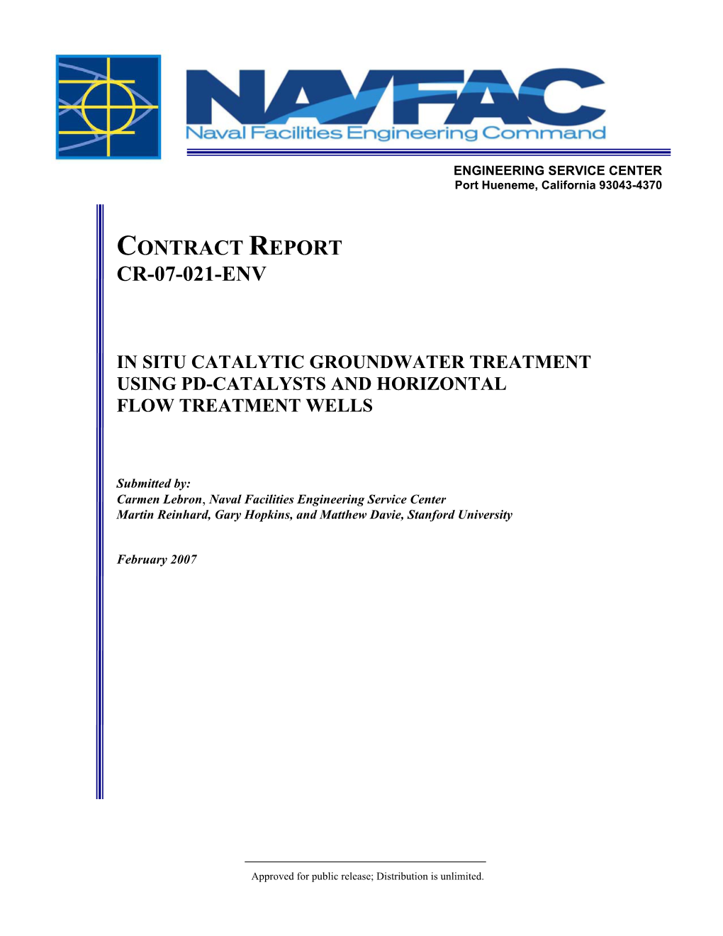 Contract Report Cr-07-021-Env