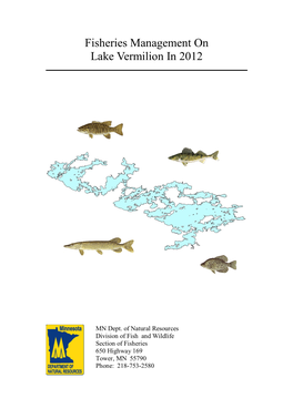 Fisheries Management on Lake Vermilion in 2012